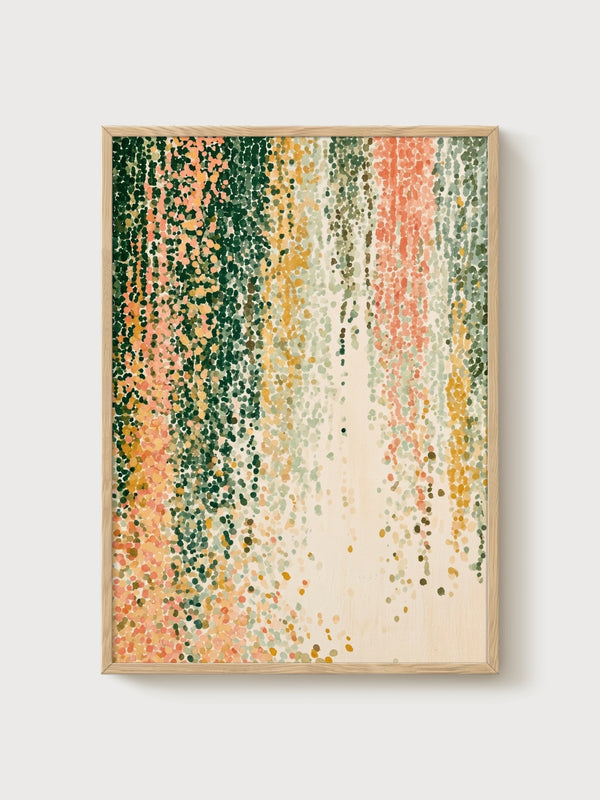 Wabi Sabi Wall Art poster in oak frame