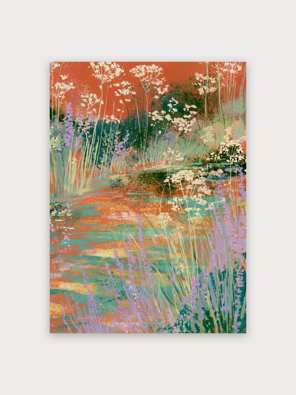 Art Nouveau Garden With Stream - Digital Download