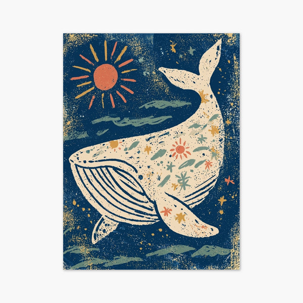 Whale Ocean Print art print