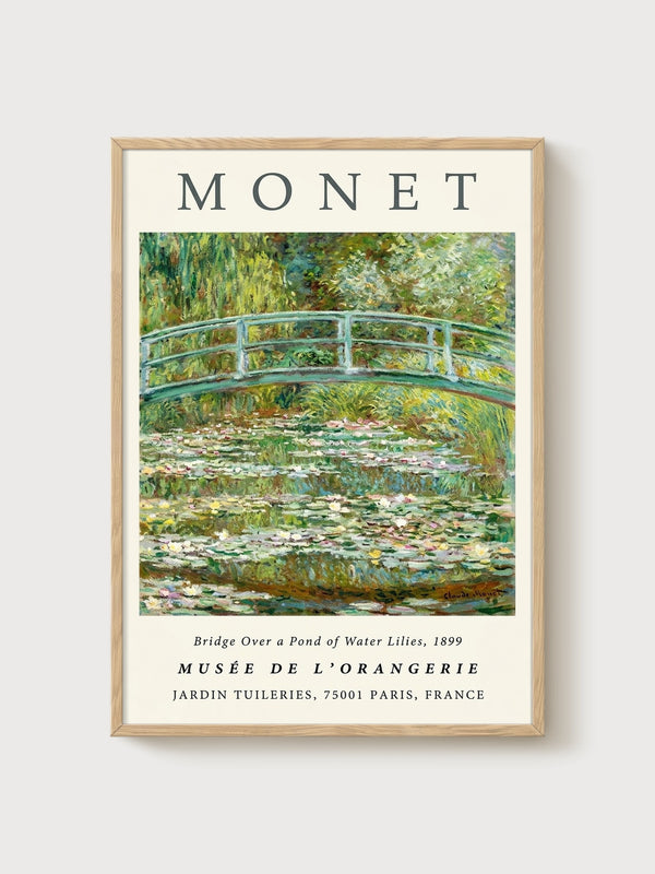 Claude Monet Print poster in oak frame