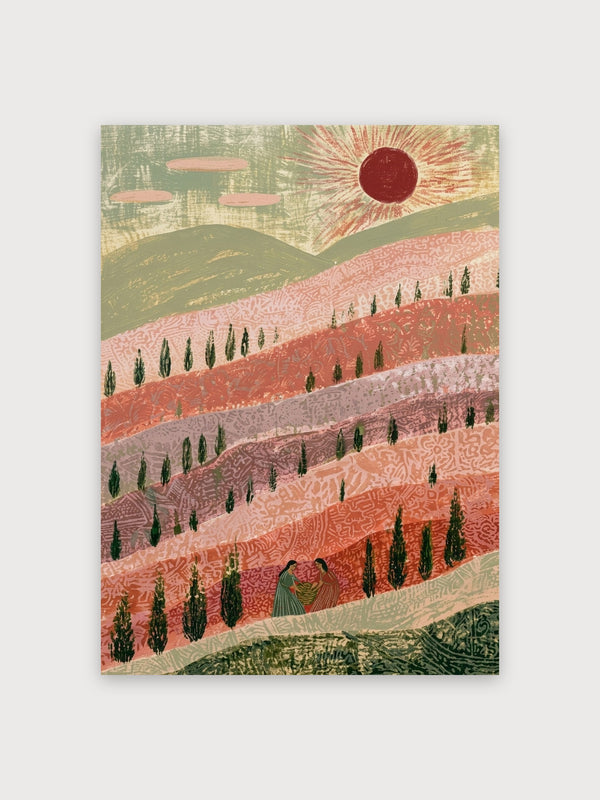 Tuscan Landscape Cypress Trees - Digital Download