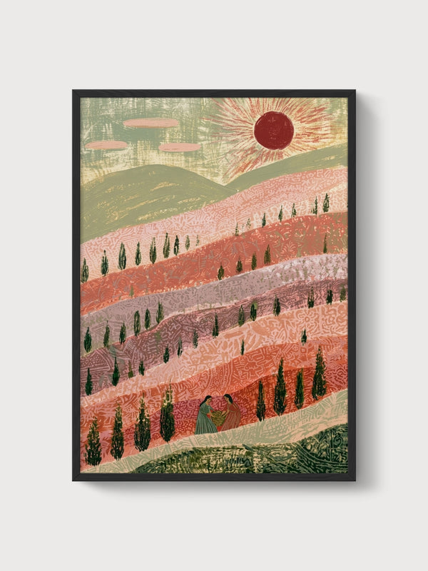 Landscape Wall Art poster in black frame