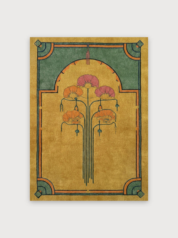 Art Nouveau Hanging Flowers - Digital Download