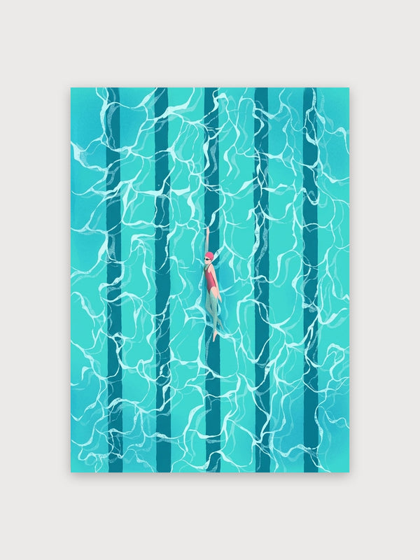 Swimmer Ocean Seaweed Minimalist - Digital Download