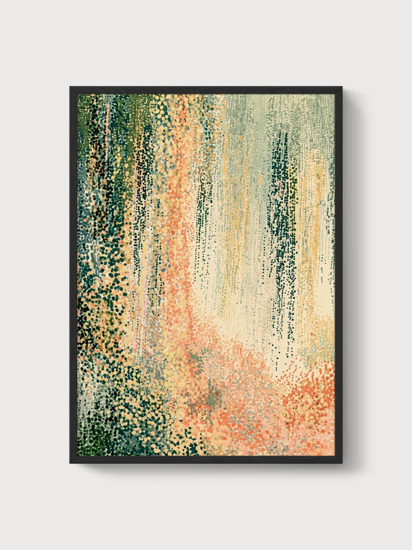 Abstract Wabi Sabi Wall Art poster in black frame