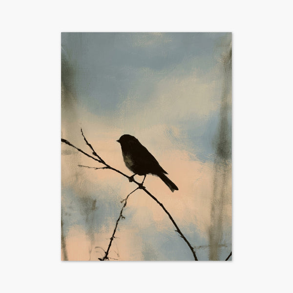 Bird Silhouette Watercolor Print art print