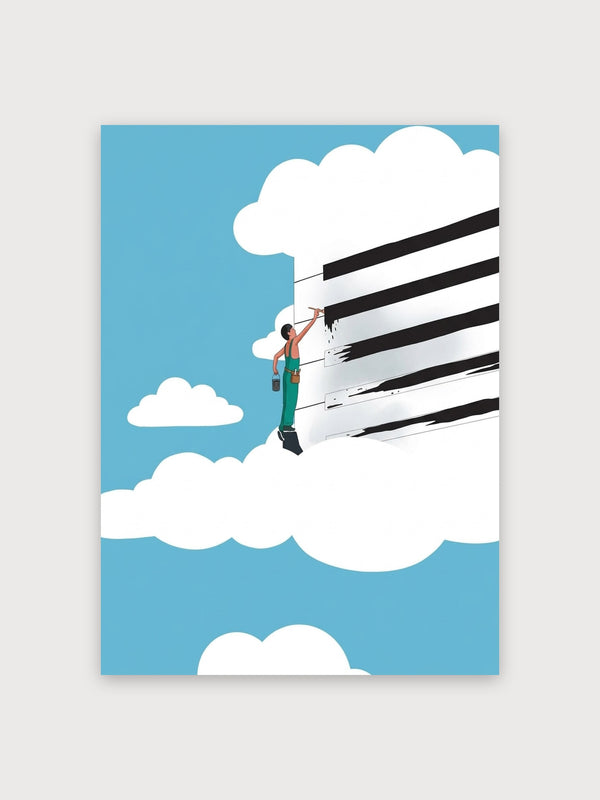 Cloud Painter Worker Minimalist - Digital Download