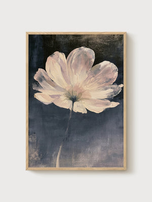 Pressed Flower Art poster in oak frame