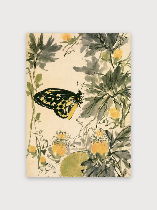 Butterfly and Yellow Flowers - Digital Download