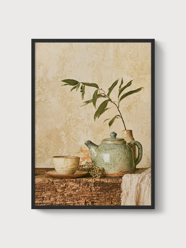 Wabi Sabi Wall Art poster in black frame
