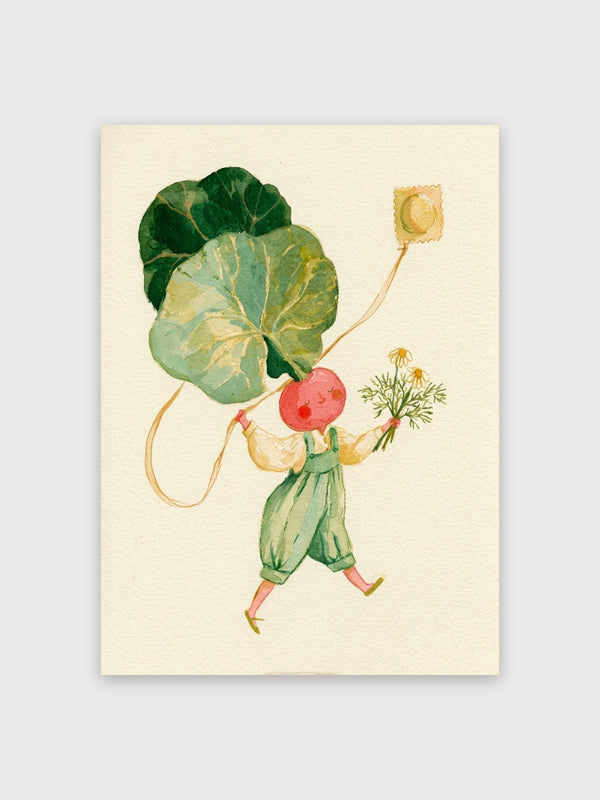 Whimsical Nasturtium Child Vintage - Digital Download