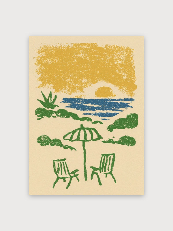 Retro Beach Day Umbrella - Digital Download