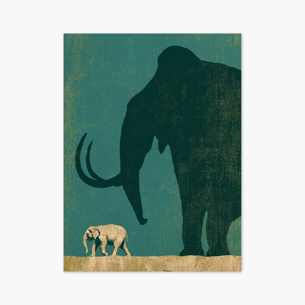 Woolly Mammoth Shadow Poster art print