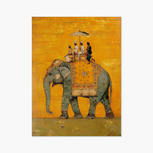 Mughal Elephant Miniature Painting art print