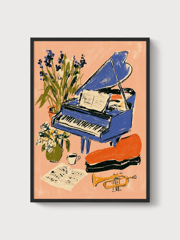 Music Poster poster in black frame