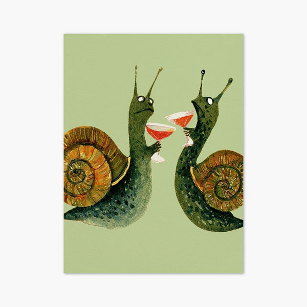 Snail Cocktail Poster art print
