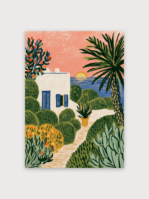 Coastal Desert Home Sunset - Digital Download