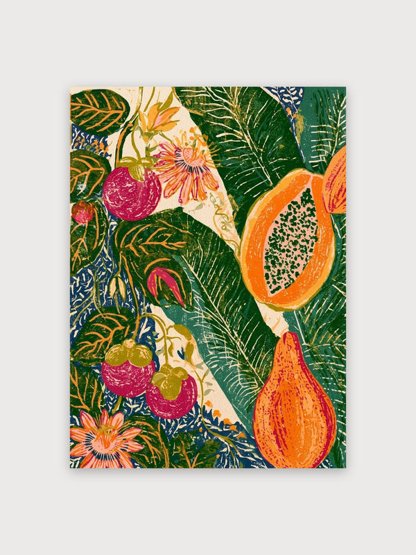 Tropical Fruits and Flowers Garden - Digital Download