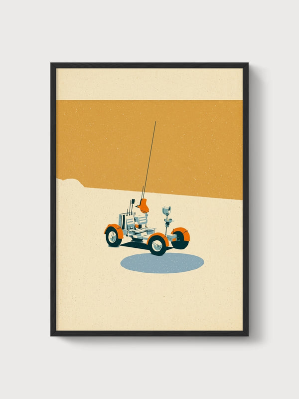 Lunar Rover Poster poster in black frame