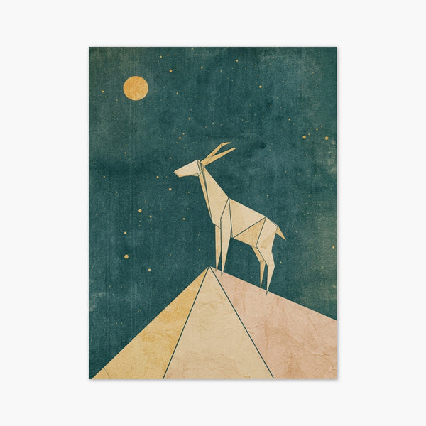Geometric Deer Wall Art art print