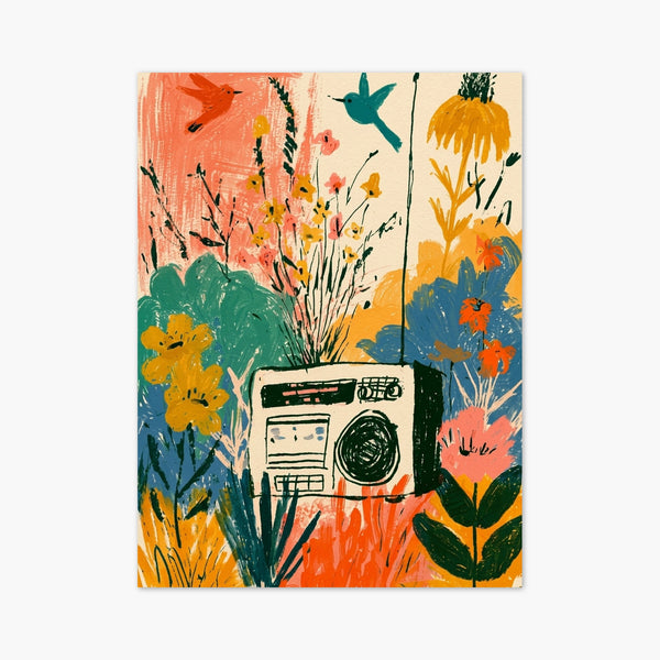 Boombox Garden Art Print art print