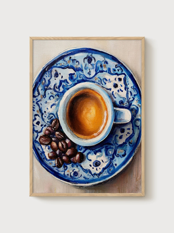 Turkish Coffee Poster poster in oak frame