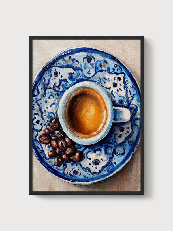 Turkish Coffee Poster poster in black frame