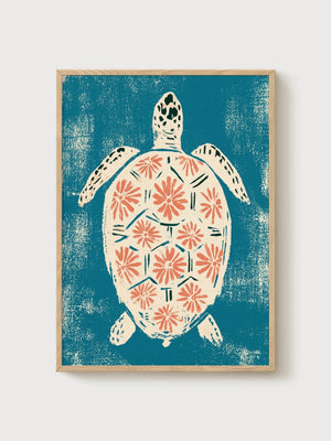 Tortoiseshell Poster poster in oak frame