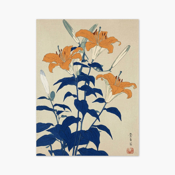 Ito Jakuchu Lily Flowers Print art print