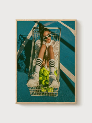 Y2K Fashion Poster poster in oak frame