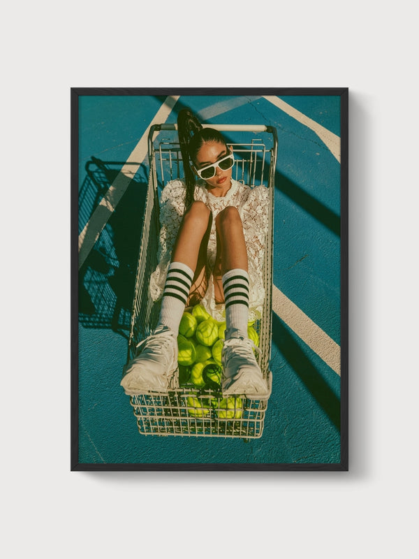Y2K Fashion Poster poster in black frame