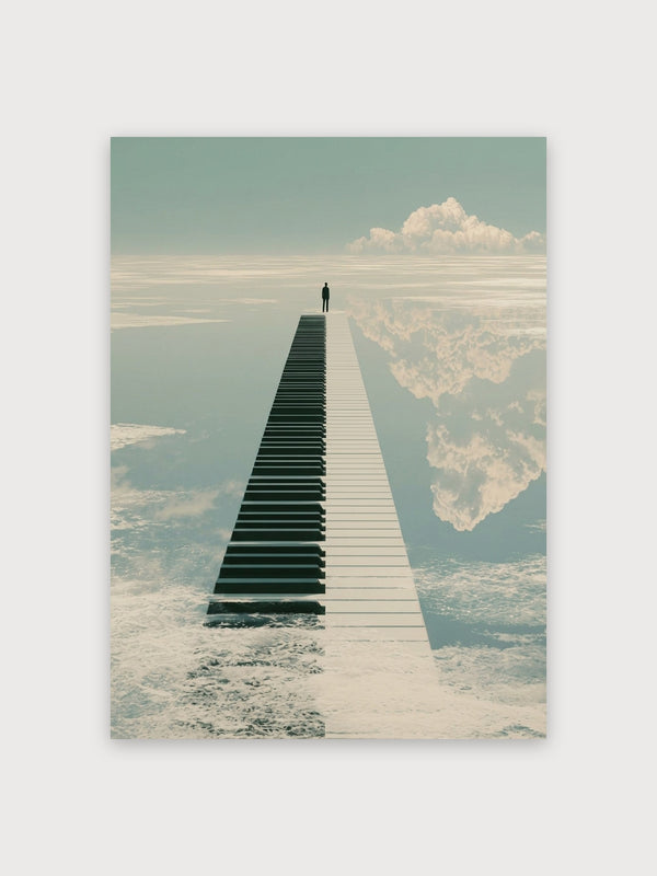 Figure On Piano Keys Boardwalk - Digital Download