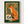 Fox Art Folk Print poster in oak frame