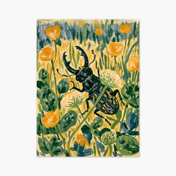 Stag Beetle Garden Art Print art print