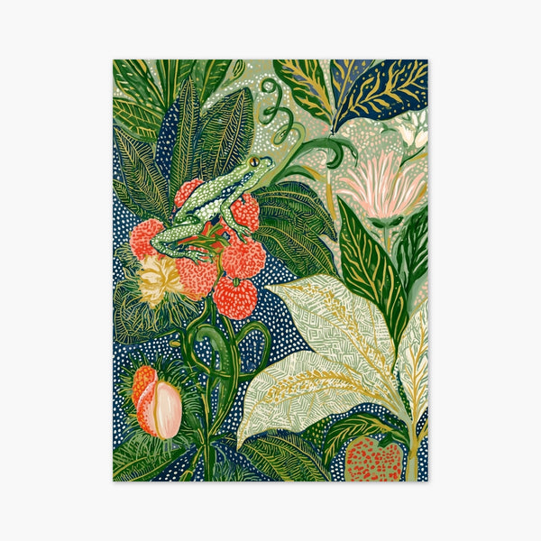 Frog Botanical Print art print
