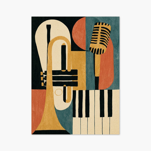Bauhaus Jazz Music Poster art print