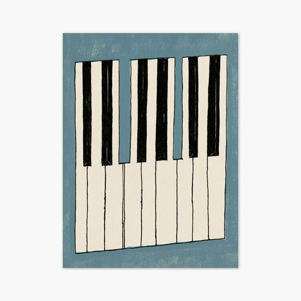 Piano Keys Line Art art print