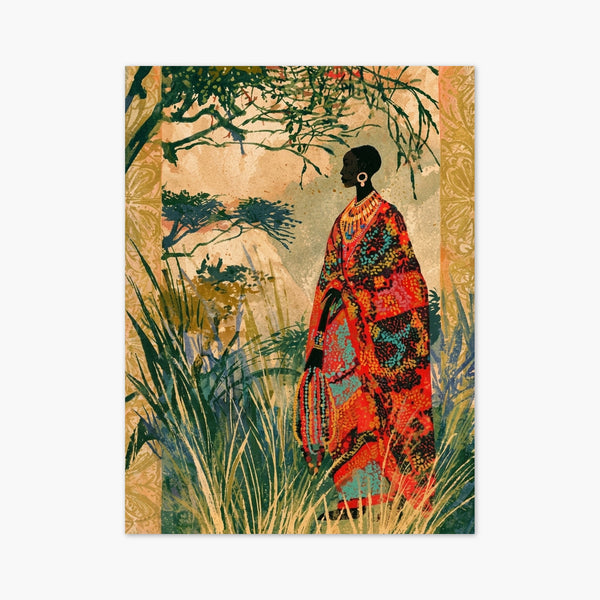 African Folk Art Print art print