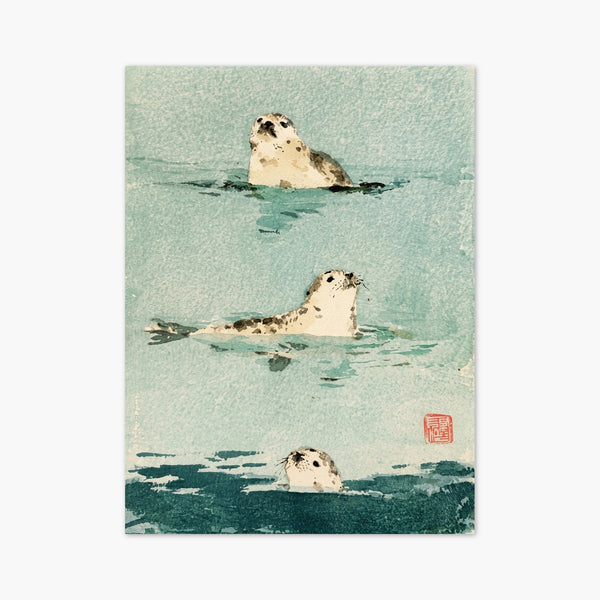 Seal Print Watercolor Painting art print