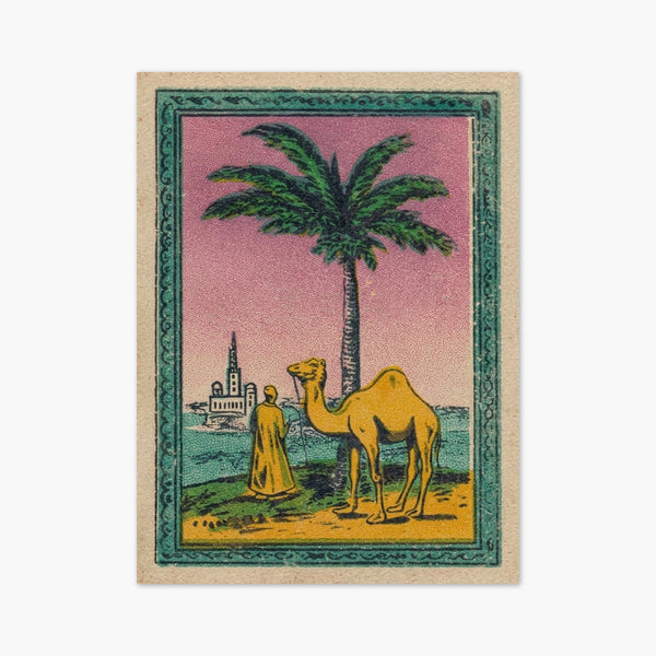 Vintage Camel Oasis Print art print