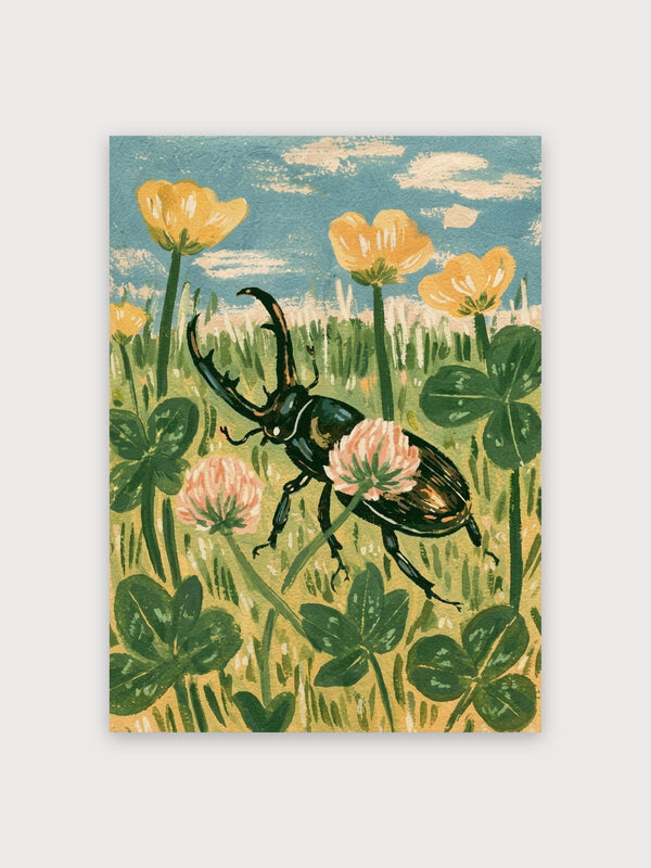 Beetle In Clover Meadow - Digital Download
