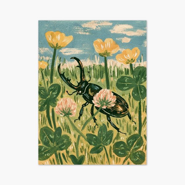Stag Beetle Print art print