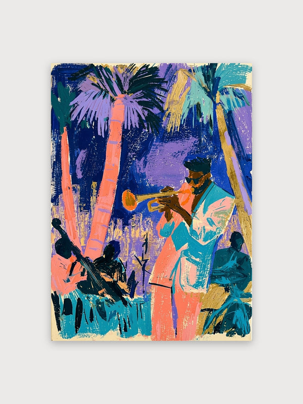 Jazz Musicians Palm Trees Pop Art - Digital Download