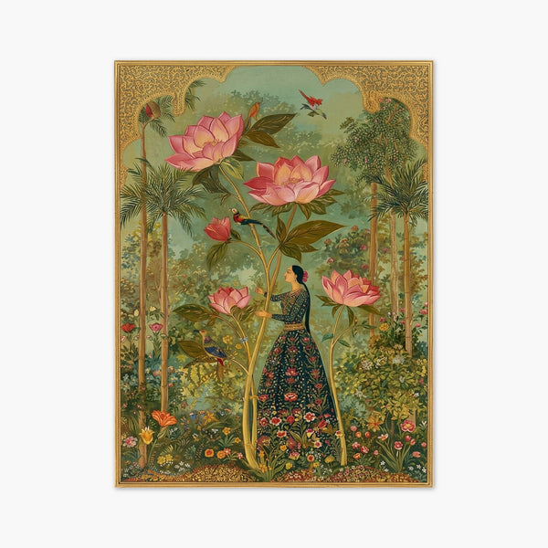 Lotus Flower Garden Print art print