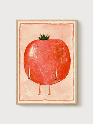 Tomato Fruit Poster poster in oak frame