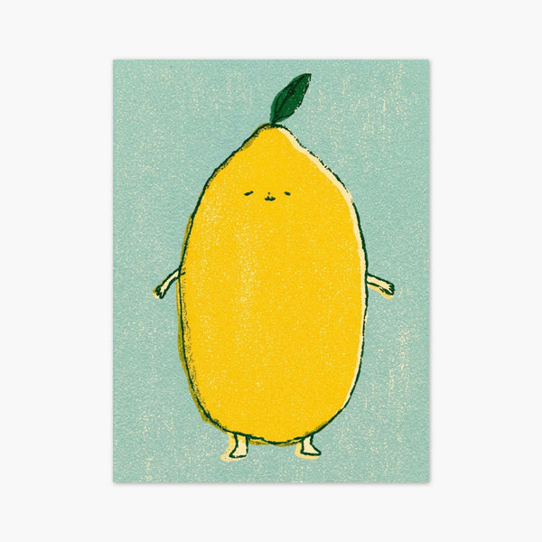 Cute Lemon Fruit Print art print