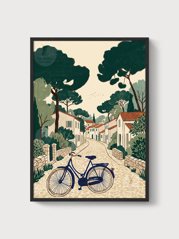 Japandi Art Zen Garden Poster poster in black frame