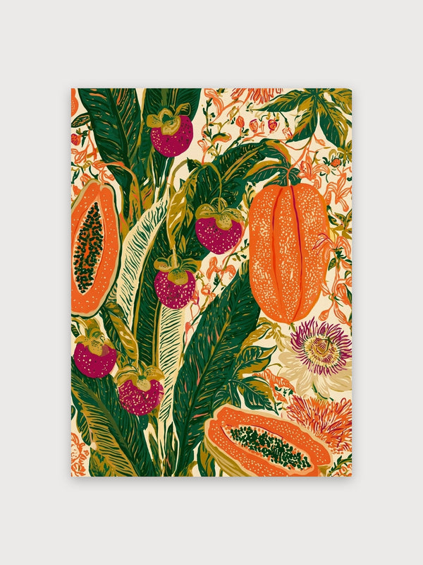 Tropical Fruits Art Nouveau Garden - Digital Download