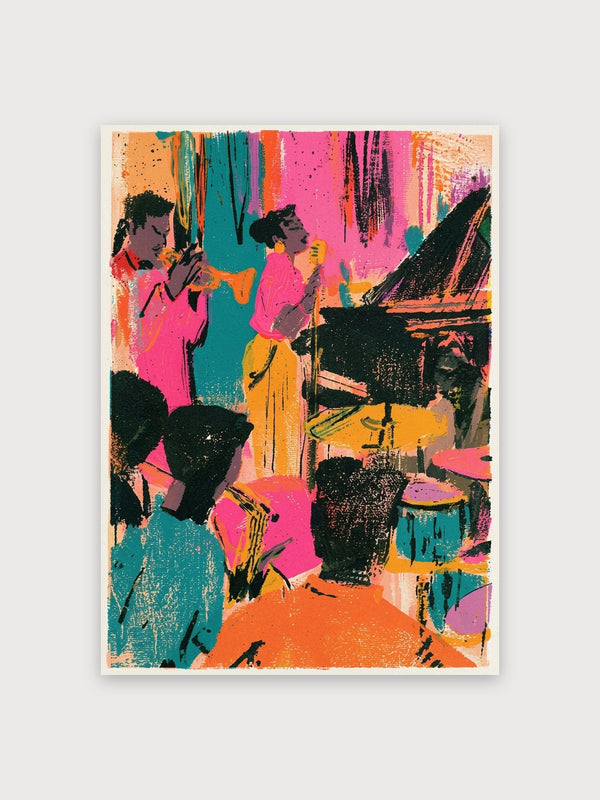 Pop Art Jazz Musicians Vibrant - Digital Download