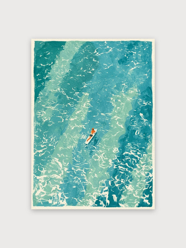 Aerial Surfer Ocean Waves - Digital Download